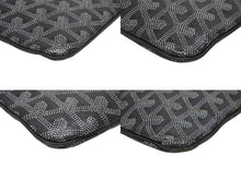 Load image into Gallery viewer, GOYARD ゴヤール セナMM クラッチバッグ ヘリンボーン柄 グレー PVC レザー シルバー金具 美品 中古 4b008889