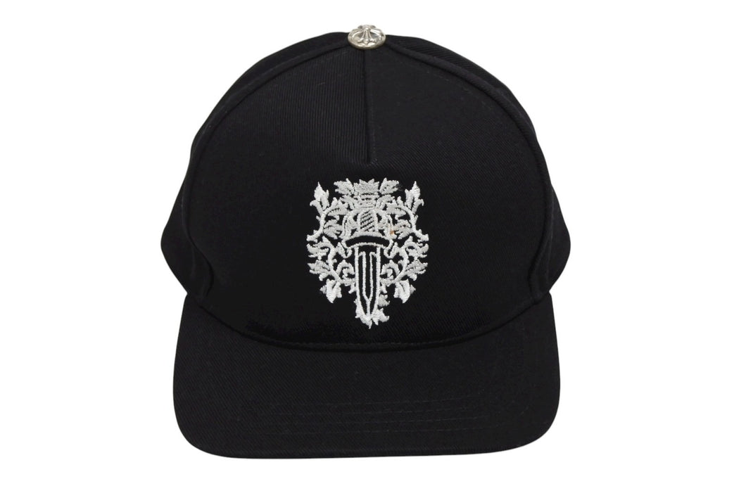 新品未使用 CHROME HEARTS クロムハーツ キャップ ヴィンダガー 刺繍 クロスボール シルバー 925 ブラック ホワイト 中古 4b008896