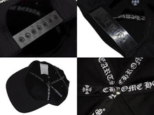画像をギャラリービューアに読み込む, 新品未使用 CHROME HEARTS クロムハーツ キャップ ヴィンダガー 刺繍 クロスボール シルバー 925 ブラック ホワイト 中古 4b008896