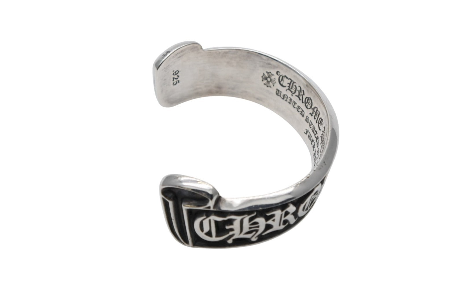クロムハーツ　スクロールラベル　バングル　シルバーCHROME HEARTS CHROME HEARTS クロムハーツCH SCROLL LABEL BANGLE