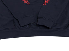 画像をギャラリービューアに読み込む, CHROME HEARTS クロムハーツ パーカー フーディ フローラル ホースシュープリント ネイビー レッド サイズXL 美品 中古 4c069628