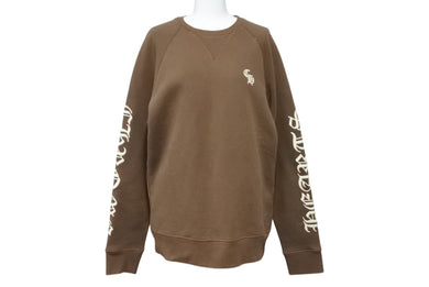 CHROME HEARTS クロムハーツ Y NOT SLO RIDE クルーネックスウェットシャツ サイズM ラグラン ブラウン CHロゴ刺繍 美品 中古 4b008917