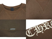 画像をギャラリービューアに読み込む, CHROME HEARTS クロムハーツ Y NOT SLO RIDE クルーネックスウェットシャツ サイズM ラグラン ブラウン CHロゴ刺繍 美品 中古 4b008917