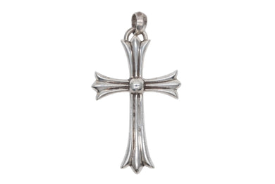 極美品 CHROME HEARTS クロムハーツ ラージCHクロス Wベイル ペンダントトップ チャーム 重量約44.5g STERLING刻印 中古 4b008922