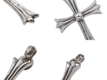 Load image into Gallery viewer, 極美品 CHROME HEARTS クロムハーツ ラージCHクロス Wベイル ペンダントトップ チャーム 重量約44.5g STERLING刻印 中古 4b008922