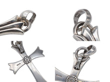 Load image into Gallery viewer, 極美品 CHROME HEARTS クロムハーツ ラージCHクロス Wベイル ペンダントトップ チャーム 重量約44.5g STERLING刻印 中古 4b008922