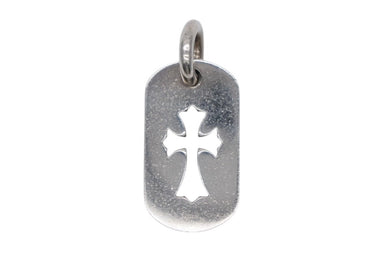 CHROME HEARTS クロムハーツ D TAG SML CO CRS カットアウトクロス ドッグタグ スモール ペンダントトップ 重量約9.5g 美品 中古 4b008934
