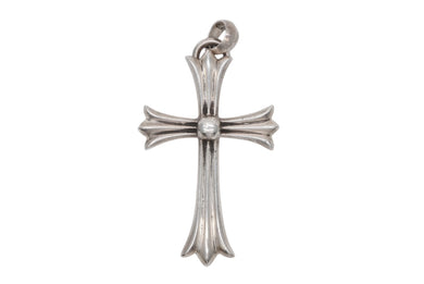 CHROME HEARTS クロムハーツ ラージCHクロス Wベイル ペンダントトップ チャーム 重量約43.1g STERLING刻印 美品 中古 4b008940