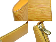 画像をギャラリービューアに読み込む, LOUIS VUITTON ルイヴィトン ポシェットアクセソワール エピレザー M52947 タッシリイエロー ゴールド金具 美品 中古 4b008956
