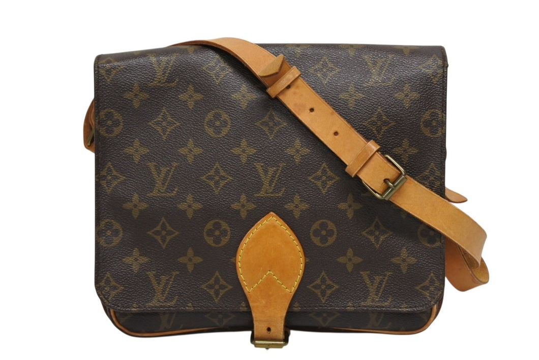 LOUIS VUITTON ルイヴィトン カルトシエールGM ショルダーバッグ M51252 モノグラムキャンバス ブラウン 美品 中古 4b008957