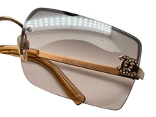 画像をギャラリービューアに読み込む, 極美品 CHANEL シャネル サングラス メガネ ココマーク リムレス ブラウン メタル ゴールド金具 サイズ62◻︎15 中古 4b008971