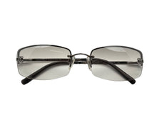 画像をギャラリービューアに読み込む, 極美品 CHANEL シャネル サングラス リムレス ラインストーン ココマーク 4093-B イタリア製 メタル シルバー金具 サイズ56◻︎16 中古 4b008972