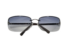 画像をギャラリービューアに読み込む, 極美品 CHANEL シャネル サングラス メガネ ココマーク リムレス ブルーグレー メタル シルバー金具 サイズ65◻︎15 中古 4b008973