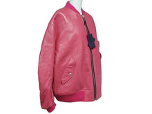 Load image into Gallery viewer, 新品未使用 PRADA プラダ 21AW Oversized Nappa Leather Bomber Jacket ボンバージャケット 58A079 サイズ38 ピンク 中古 4b008986