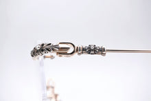 Load image into Gallery viewer, 極美品 CHROME HEARTS クロムハーツ リムレス サングラス フローラルクロス アイウェア ゴールド シルバー サイズ55□20-144 クリア 中古 4b008987