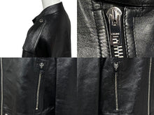 Load image into Gallery viewer, 極美品 CELINE セリーヌ シングルライダース ジャケット 2EH95619V.38NO イタリア製 ラムレザー ブラック シルバー金具 中古 4b009014