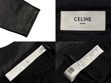 Load image into Gallery viewer, 極美品 CELINE セリーヌ シングルライダース ジャケット 2EH95619V.38NO イタリア製 ラムレザー ブラック シルバー金具 中古 4b009014