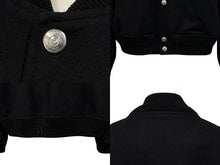 Load image into Gallery viewer, 極美品 Christian Dior クリスチャンディオール 24SS Varsity Jacket スタジャン 443L430A6105 サイズ54 スウェード ブラック 中古 4b009025