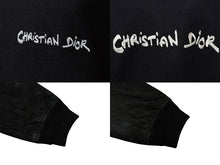 Load image into Gallery viewer, 極美品 Christian Dior クリスチャンディオール 24SS Varsity Jacket スタジャン 443L430A6105 サイズ54 スウェード ブラック 中古 4b009025