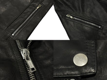 Load image into Gallery viewer, 極美品 Rick Owens リックオウエンス Bauhaus Stooges バウハウス ストゥージズ ライダースジャケット ブラック シルバー金具 中古 4b009032