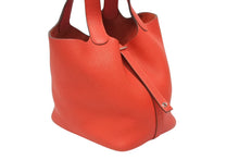 画像をギャラリービューアに読み込む, 極美品 HERMES エルメス ハンドバッグ ピコタンロックPM ルージュカザック トリヨンクレマンス シルバー金具 D刻印 中古 4b009069