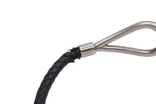 画像をギャラリービューアに読み込む, HERMES エルメス Jumbo H ジャンボブレスレット アクセサリー レザー ブラック シルバー金具 美品 中古 4b009074