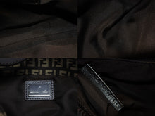 Load image into Gallery viewer, FENDI フェンディ ズッキーノ ワンショルダーバッグ 8BR036 キャンバス レザー ブラウン ベージュ ブラックメタル金具 美品 中古 4b009076