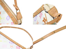 画像をギャラリービューアに読み込む, LOUIS VUITTON ルイヴィトン ポシェット アクセソワール アクセサリーポーチ M92649 ホワイト マルチカラー 村上隆 美品 中古 4b009083