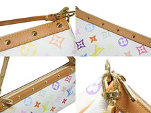 画像をギャラリービューアに読み込む, LOUIS VUITTON ルイヴィトン ポシェット アクセソワール アクセサリーポーチ M92649 ホワイト マルチカラー 村上隆 美品 中古 4b009083