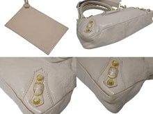 Load image into Gallery viewer, BALENCIAGA バレンシアガ ジャイアント ファースト 2WAYバッグ 285433 レザー ピンクベージュ ゴールド金具 美品 中古 4b009103