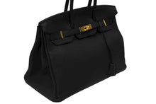 Load image into Gallery viewer, 新品同様 HERMES エルメス BIRKIN バーキン35 ブラック ゴールド金具 トリヨンクレマンス ハンドバッグ T刻印 中古 4b009106