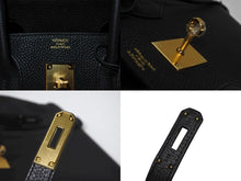 Load image into Gallery viewer, 新品同様 HERMES エルメス BIRKIN バーキン35 ブラック ゴールド金具 トリヨンクレマンス ハンドバッグ T刻印 中古 4b009106