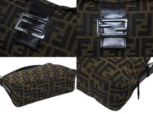 Load image into Gallery viewer, FENDI フェンディ マンマバケット ワンショルダーバッグ ズッカ柄 キャンバス レザー ブラウン シルバー金具 美品 中古 4b009108