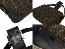 Load image into Gallery viewer, FENDI フェンディ マンマバケット ワンショルダーバッグ ズッカ柄 キャンバス レザー ブラウン シルバー金具 美品 中古 4b009108