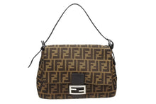 Load image into Gallery viewer, FENDI フェンディ ズッカ柄 マンマバケット ワンショルダーバッグ 26325 キャンバス レザー ブラウン シルバー金具 美品 中古 4b009110