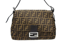 Load image into Gallery viewer, FENDI フェンディ ズッカ柄 マンマバケット ワンショルダーバッグ 26325 キャンバス レザー ブラウン シルバー金具 美品 中古 4b009110
