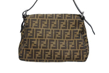 Load image into Gallery viewer, FENDI フェンディ ズッカ柄 マンマバケット ワンショルダーバッグ 26325 キャンバス レザー ブラウン シルバー金具 美品 中古 4b009110