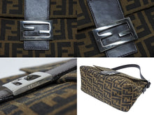 Load image into Gallery viewer, FENDI フェンディ ズッカ柄 マンマバケット ワンショルダーバッグ 26325 キャンバス レザー ブラウン シルバー金具 美品 中古 4b009110