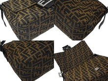 Load image into Gallery viewer, FENDI フェンディ ズッカ柄 マンマバケット ワンショルダーバッグ 26325 キャンバス レザー ブラウン シルバー金具 美品 中古 4b009110