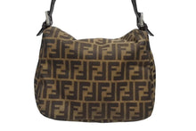 Load image into Gallery viewer, FENDI フェンディ マンマバケット ワンショルダーバッグ 26425 ズッカ柄 ブラウン キャンバス レザー シルバー金具 美品 中古 4b009112