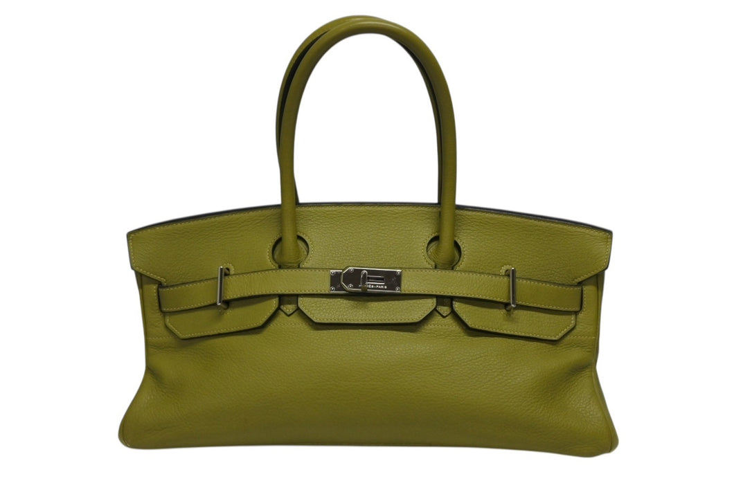 HERMES エルメス ゴルチェ期 ショルダーバーキン トリヨンクレマンス アニスグリーン □H刻印 ショルダーバッグ 美品 中古 4b009118