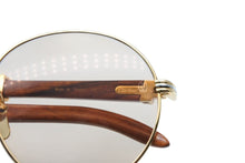 画像をギャラリービューアに読み込む, CARTIER カルティエ ウッドテンプル サングラス アイウェア サイズ55◻︎18 135 メタル ゴールド シルバー 美品 中古 4b009123