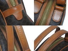 画像をギャラリービューアに読み込む, CELINE セリーヌ ヴィンテージ ハンドバッグ カバン ハンドバック 半月型 マカダム ゴールド金具 ブラウン 美品 中古 4b009127