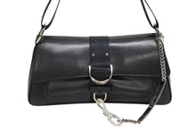 Load image into Gallery viewer, CHRISTIAN DIOR クリスチャンディオール ガリアーノ期 ハードコア ショルダーバッグ ラインストーン レザー ブラック 美品 中古 4b009141