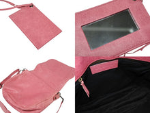 Load image into Gallery viewer, BALENCIAGA バレンシアガ フォルク ショルダーバッグ 246432 6603 レザー ピンク アンティークゴールド金具 美品 中古 4b009144