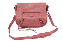 Load image into Gallery viewer, BALENCIAGA バレンシアガ フォルク ショルダーバッグ 246432 6603 レザー ピンク アンティークゴールド金具 美品 中古 4b009144