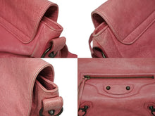 Load image into Gallery viewer, BALENCIAGA バレンシアガ フォルク ショルダーバッグ 246432 6603 レザー ピンク アンティークゴールド金具 美品 中古 4b009144