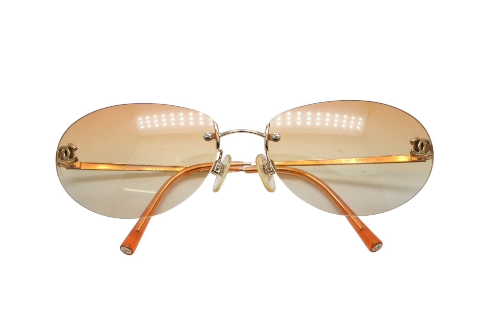 美品！CHANELリムレスサングラス（型番4013 c125/56） CHANEL シャネル リムレス サングラス 4013 c.125/56 サイズ59□16 130