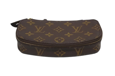極美品 LOUIS VUITTON ルイヴィトン ポッシュ モンテカルロ M47352 ジュエリーケース PVC ブラウン ゴールド金具 中古 4b009170