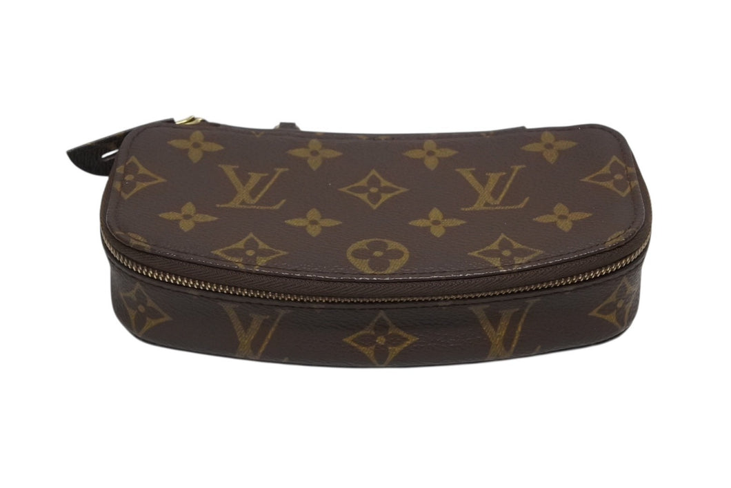 極美品 LOUIS VUITTON ルイヴィトン ポッシュ モンテカルロ M47352 ジュエリーケース PVC ブラウン ゴールド金具 中古 4b009170